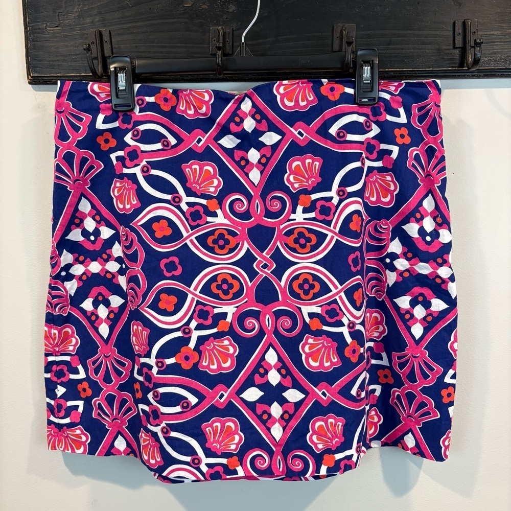 Vineyard Vines Preppy Beach Shell Print Mini Skirt Size 12